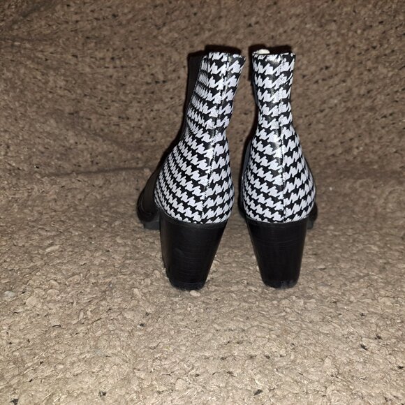 SWEAR LONDON-Roisin-Black/Houndstooth Print Leather Booties-Zip-Sz 39-Near Mint - Picture 6 of 8